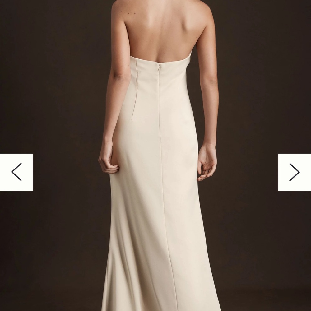 BHLDN Ruby Twist Halter Satin Gown - Picture 3 of 4